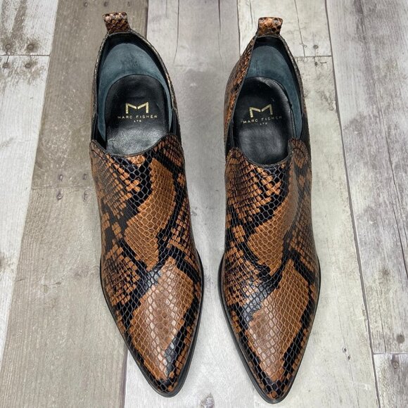MArc Fisher Dalaran Snakeskin Embossed Booties - Picture 5 of 16